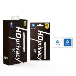   Apple iPhone 15 Pro Max Lito HD Plus Privacy 2.5D Full Üvegfólia - Fekete