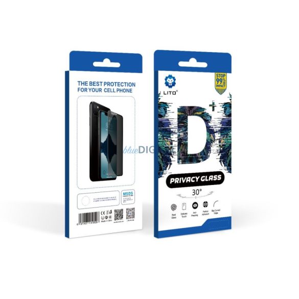 Apple iPhone XS Max/11 Pro Max Lito D+ Pro 2.5D Full Privacy Üvegfólia - Fekete