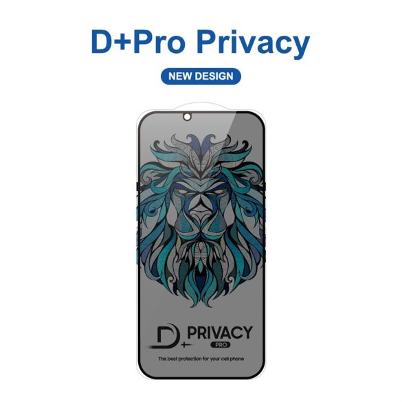 Apple iPhone 13/13 Pro/14 Lito D+ Pro 2.5D Full Privacy Üvegfólia - Fekete