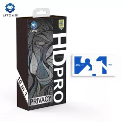   Apple iPhone 12 Pro Max Lito HD Pro ESD 2.5D Full Privacy Üvegfólia - Fekete