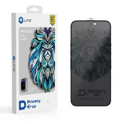   Apple iPhone 14 Pro Max Lito HD+ Pro Matt Privacy 2.5D Full Üvegfólia - Fekete