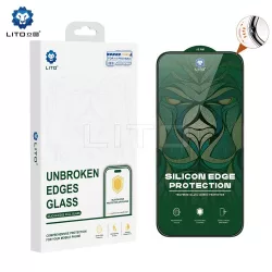   Apple iPhone 14 Pro Max Lito D+ Ultra Silicone Edge 2.5D Full Üvegfólia - Fekete