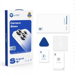   Apple iPhone 16 Pro/16 Pro Max Lito S+ original AR 3D Fém Kameravédő Üvegfólia - Barna