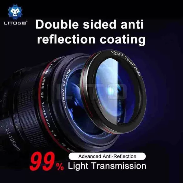 Apple iPhone 16 Pro/16 Pro Max Lito DSLR Titanium Kameravédő Üvegfólia - Arany