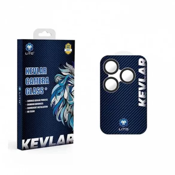 Apple iPhone 16 Pro/16 Pro Max Lito Kevlár Titanium Kameravédő Üvegfólia - Desert