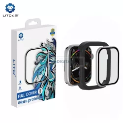 Apple iWatch 10 42mm Lito S+ Keretes Üvegfólia - Fekete