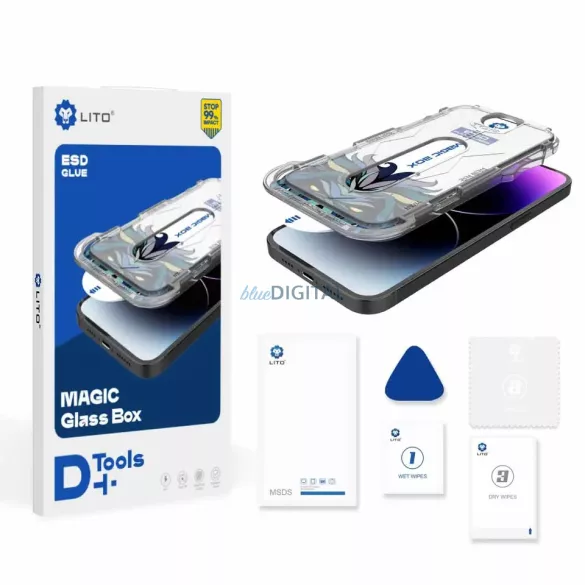 Samsung S25 Ultra Lito D+ Tools 2.5D Full Üvegfólia - Fekete