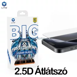   Apple iPhone 11/XR Lito Big Curved 2.5D Full Üvegfólia - Átlátszó