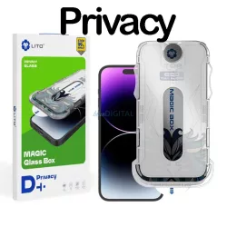   Apple iPhone 15 Lito D+ Tools Privacy 2.5D Full Üvegfólia - Fekete