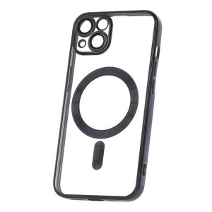 Apple iPhone 13 Color Chrome Magsafe Hátlap - Fekete tok