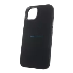 Apple iPhone 15 Pro Silicon Satin Hátlap - Fekete