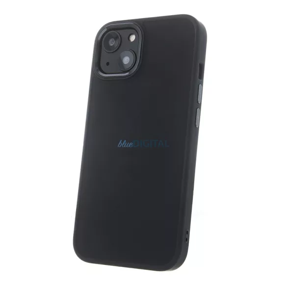 Apple iPhone 15 Pro Max Silicon Satin Hátlap - Fekete