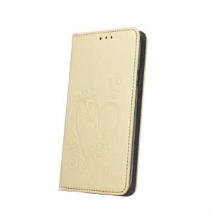 Huawei Y7 Smart Stamp Heart Könyvtok - Arany