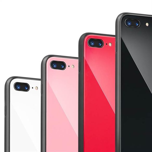 Samsung J6 2018 Üveghátlap - Piros