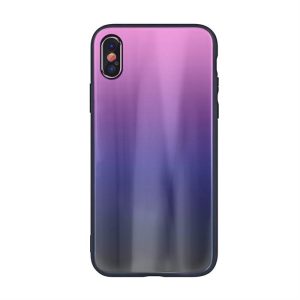 Samsung A7 2018 Aurora Üveghátlap - Rózsaszín