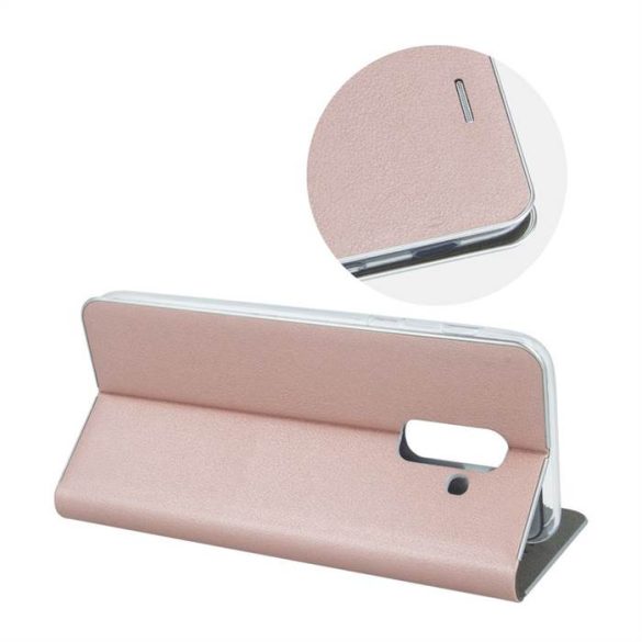 Samsung A20/A30 2019 Smart Venus Bőr Könyvtok - Rose Gold