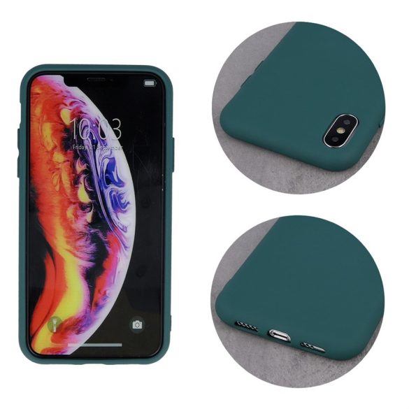 Apple iPhone 11 Silicon Hátlap - Sötétzöld