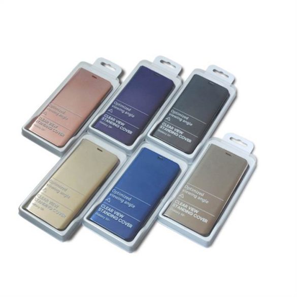 Samsung S10 Lite / A91 Smart Clear View Könyvtok - Rose Gold