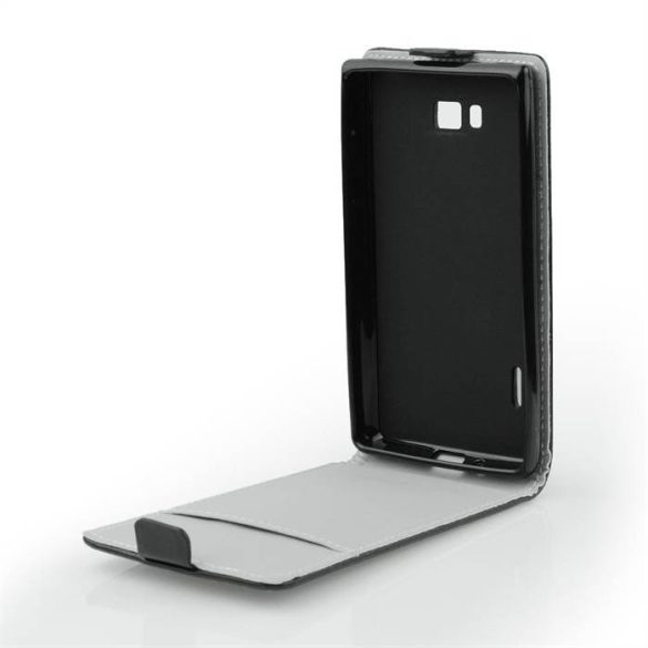 Samsung Xcover 3 Flip Flexi Bőrtok - Fekete