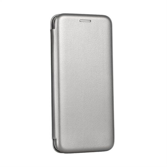 Samsung A6 Plus 2018 Elegance Prémium Könyvtok - Ezüst