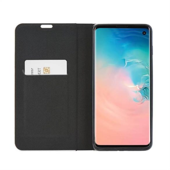 Samsung S10 Plus Luna Carbon Könyvtok - Fekete