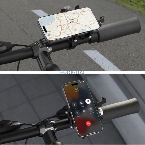 Tech-Protect V1 Univerzális Motoros és Biciklis Tartó - Fekete