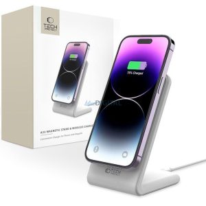 Tech-Protect QI15W-A23 MagSafe Asztali Töltő - Fehér