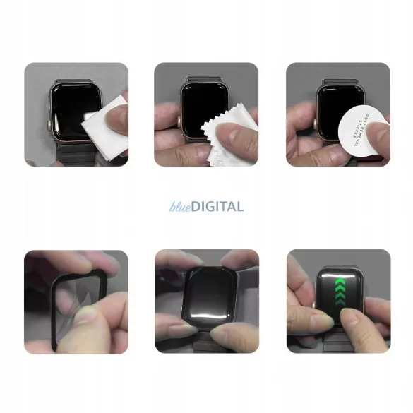 Apple iWatch 46mm 2 darabos Tech-Protect üvegfólia - Fekete