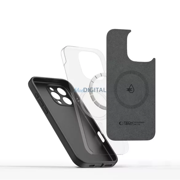 Apple iPhone 16 Pro Tech-Protect Silicon Magsafe Hátlap - Fekete