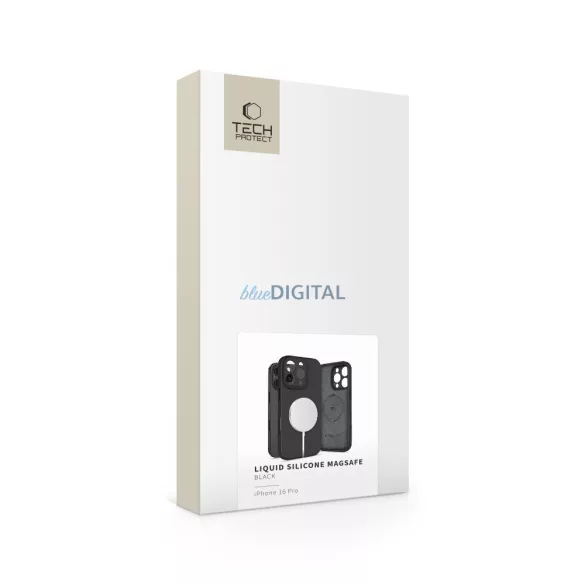 Apple iPhone 16 Pro Tech-Protect Silicon Magsafe Hátlap - Fekete