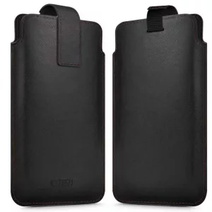 Tech-Protect SM65 Univerzális Kihúzós Bőrtok 6.0-6.9 inch méret - Fekete