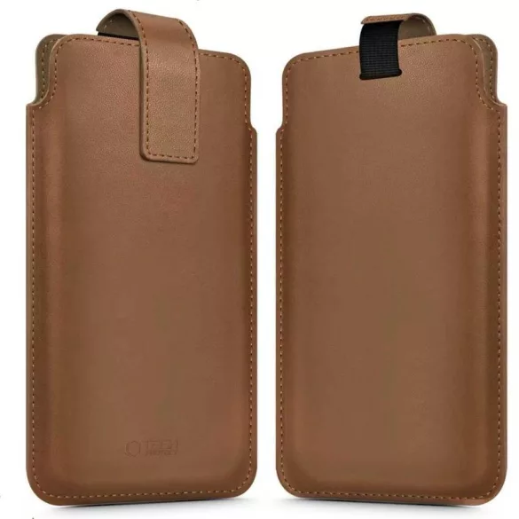 Tech-Protect SM65 Univerzális Kihúzós Bőrtok 6.0-6.9 inch méret - Barna