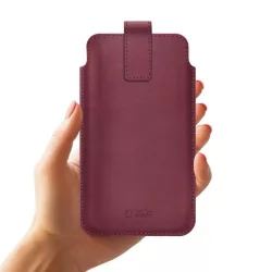   Tech-Protect SM65 Univerzális Kihúzós Bőrtok 6.0-6.9 inch méret - Bordó