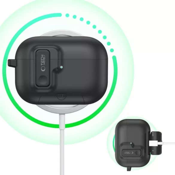 Apple AirPods Pro 3 Tech-Protect Biztonsági Tok - Fekete