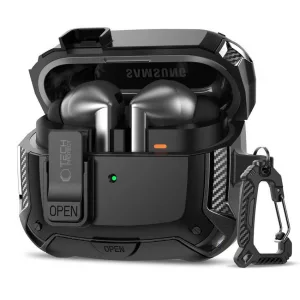 Samsung Buds 3/3 FE/3 Pro Tech-Protect MagSafe Biztonsági Tok - Fekete