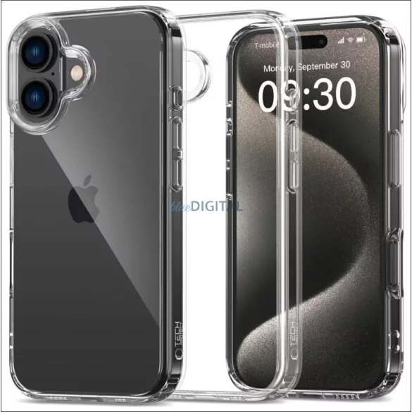 Apple iPhone 16e Tech-Protect FlexAir Hátlap - Átlátszó