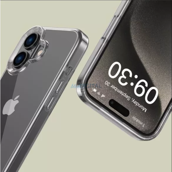 Apple iPhone 16e Tech-Protect FlexAir Hátlap - Átlátszó