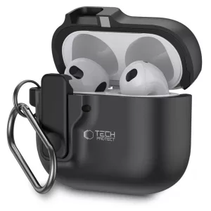 Apple AirPods 4 Tech-Protect Biztonsági Tok - Fekete