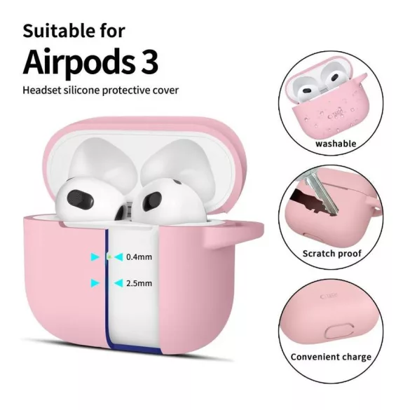 Apple AirPods 3 Tech-Protect Tok - Rózsaszín