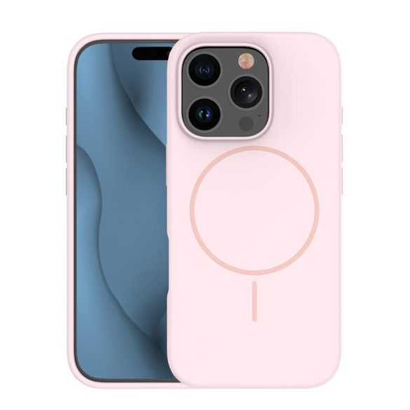 Apple iPhone 13 Silicon Megsafe Hátlap - Rózsaszín