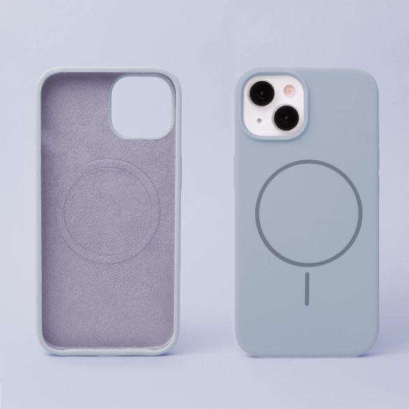 Apple iPhone 15 Pro Silicon Megsafe Hátlap - Világoskék