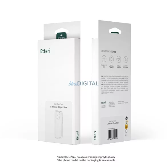 Apple iPhone 15 Etteri Clear Hátlap - Átlátszó