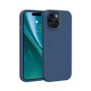 Apple iPhone 15 Etteri Silicone Hátlap - Kék