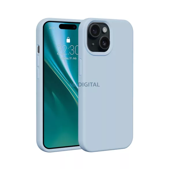 Apple iPhone 15 Pro Etteri Silicone Hátlap - Világoskék
