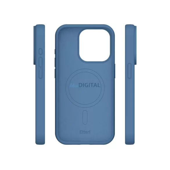 Apple iPhone 15 Pro Etteri Silicone Magsafe Hátlap - Kék