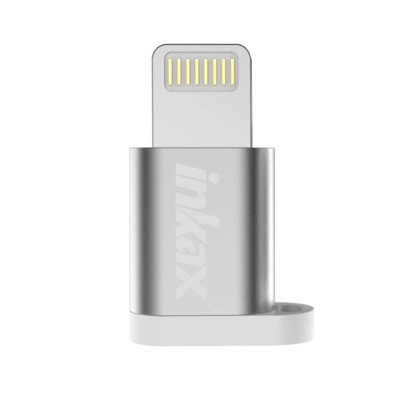 INKAX PA-02 Micro USB/Lightning  Adapter - Ezüst