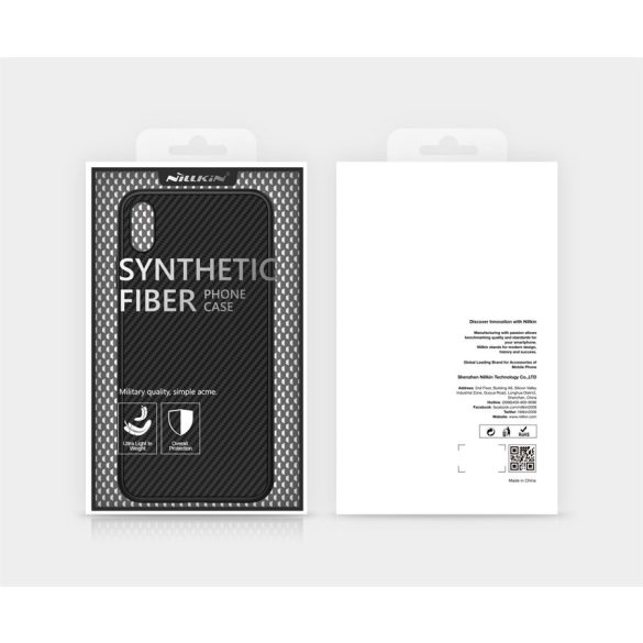 Apple iPhone X/XS Nillkin Synthetic Fiber Hátlap - Grafit