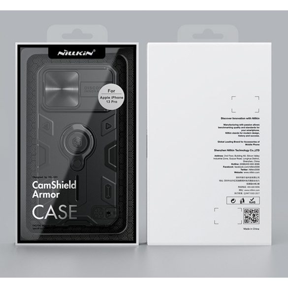 Apple iPhone 12/12 Pro Nillkin CamShield Armor Hátlap - Zöld