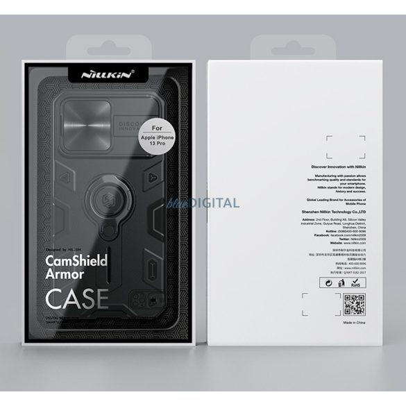 Apple iPhone 13 Pro Nillkin CamShield Armor Hátlap - Fekete
