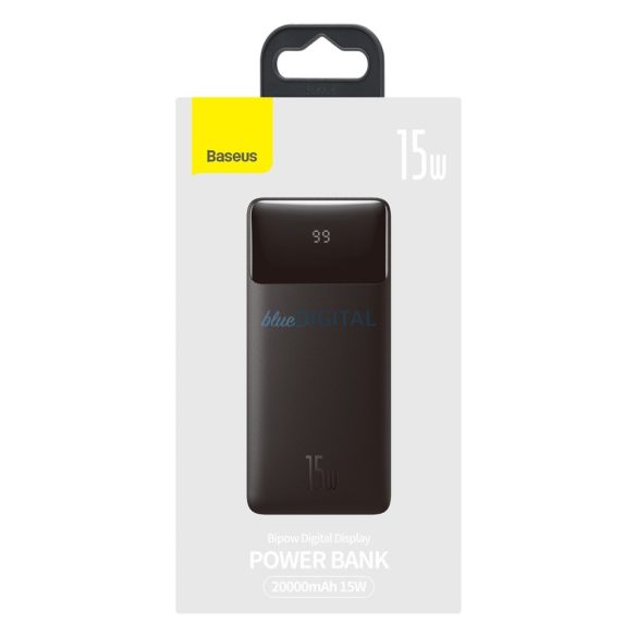 Baseus Bipow Digital 1bas5W PD QC 3.0 + PD 20000 mAh Powerbank - Fekete